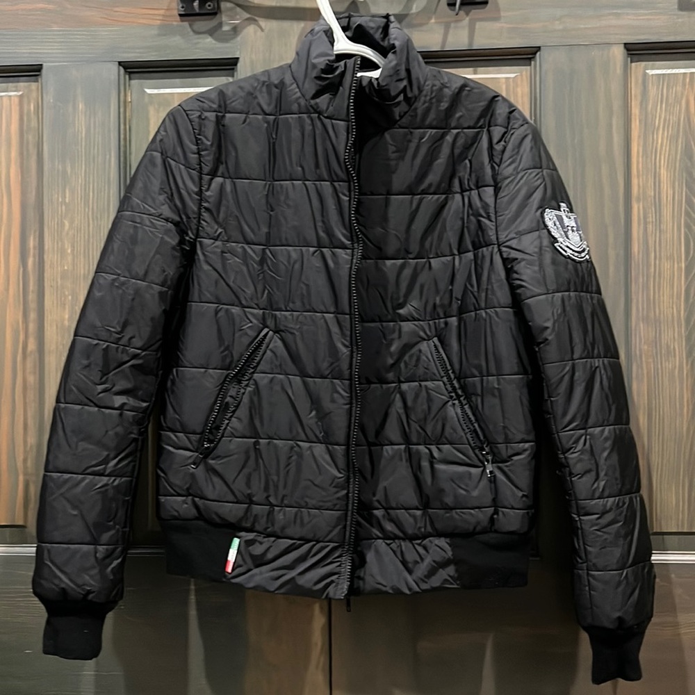 Alessandro Albanese women’s size small black winter bomber jacket
